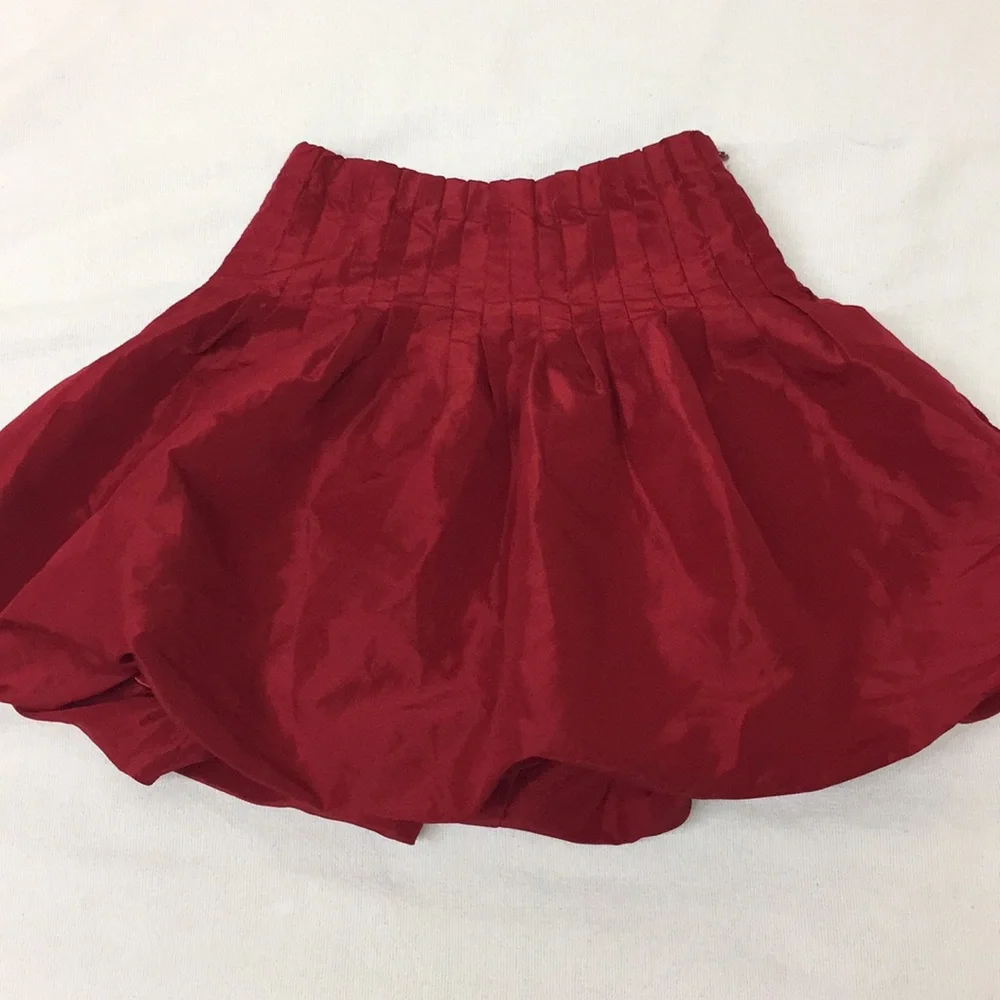 3/$35 TCP shiny red puffer skirt